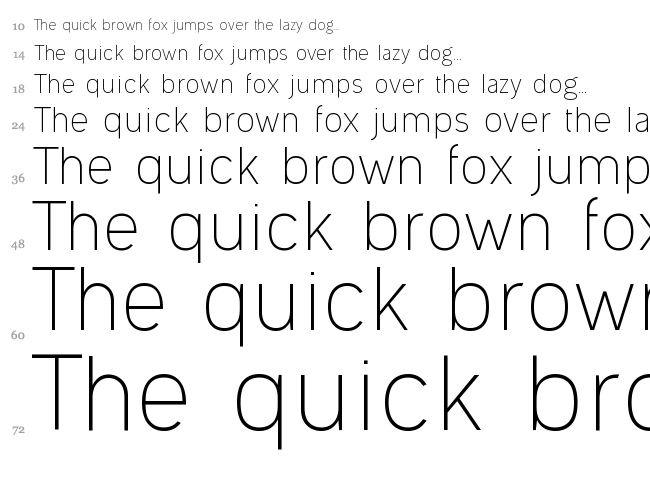 Ogonek Unicase font waterfall